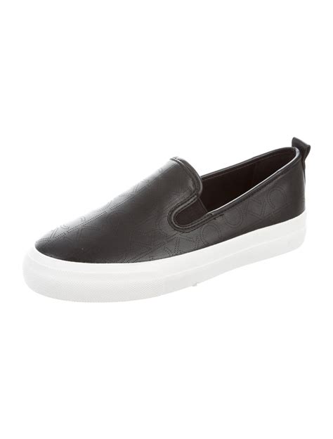 calvin klein black slip on shoes|calvin klein leather white sneakers.